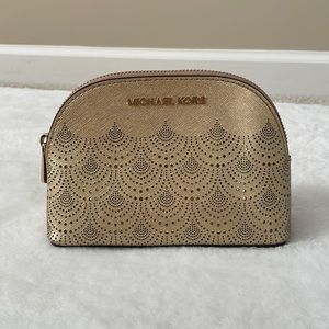 Michael Kors Gold Cosmetic Bag